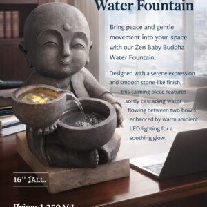 Zen Baby Buddha Water Fountain