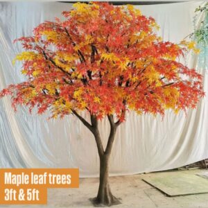 Faux Maple Leaf Trees