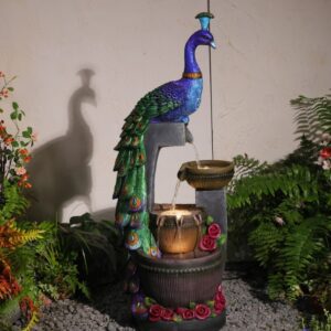 The Grand Peacock Tiered Fountain
